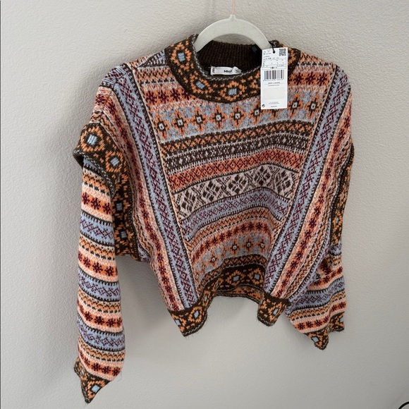 Mango Multicolor Patterned Sweater - Picture 1 of 4